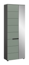 Garderobenschrank >Canu< in Basalt Grau / Smoke...