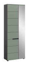 Garderobenschrank >Canu< in Basalt Grau / Smoke...