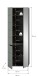 Garderobenschrank >Canu< in Basalt Grau / Smoke Green - 190x65x37cm (BxHxT)