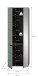 Garderobenschrank >Canu< in Basalt Grau / Smoke Green - 190x65x37cm (BxHxT)