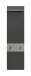 Garderobenpaneel >Canu< in Basalt Grau / Smoke Green - 165x45x29cm (BxHxT)