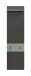 Garderobenpaneel >Canu< in Basalt Grau / Smoke Green - 165x45x29cm (BxHxT)