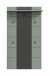 Garderobenpaneel >Canu< in Basalt Grau / Smoke Green - 141x80x29cm (BxHxT)