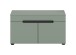 Sitzbank >Canu< in Basalt Grau / Smoke Green - 80x45x37cm (BxHxT)