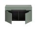 Sitzbank >Canu< in Basalt Grau / Smoke Green - 80x45x37cm (BxHxT)