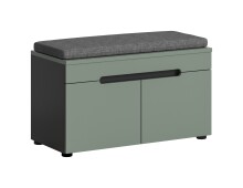 Sitzbank >Canu< in Basalt Grau / Smoke Green -...