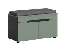 Sitzbank >Canu< in Basalt Grau / Smoke Green -...
