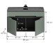 Sitzbank >Canu< in Basalt Grau / Smoke Green - 80x45x37cm (BxHxT)