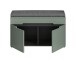 Sitzbank >Canu< in Basalt Grau / Smoke Green - 80x45x37cm (BxHxT)