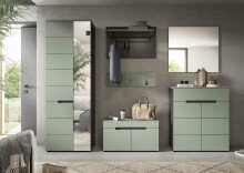 Garderoben-Set >Canu< in Basalt Grau / Smoke Green...