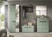 Garderoben-Set >Canu< in Basalt Grau / Smoke Green - 255x190x37cm (BxHxT)
