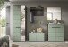 Garderoben-Set >Canu< in Basalt Grau / Smoke Green - 255x190x37cm (BxHxT)