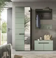 Garderoben-Set >Canu< in Basalt Grau / Smoke Green...