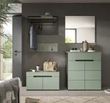 Garderoben-Set >Canu< in Basalt Grau / Smoke Green...