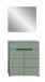 Garderoben-Set >Canu< in Basalt Grau / Smoke Green - 80x190x37cm (BxHxT)