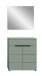 Garderoben-Set >Canu< in Basalt Grau / Smoke Green - 80x190x37cm (BxHxT)