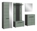 Garderoben-Set >Canu< in Basalt Grau / Smoke Green - 255x190x37cm (BxHxT)