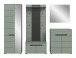 Garderoben-Set >Canu< in Basalt Grau / Smoke Green - 255x190x37cm (BxHxT)
