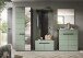Garderoben-Set >Canu< in Basalt Grau / Smoke Green - 255x190x37cm (BxHxT)