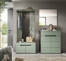 Garderoben-Set >Canu< in Basalt Grau / Smoke Green...