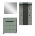 Garderoben-Set >Canu< in Basalt Grau / Smoke Green - 175x190x37cm (BxHxT)