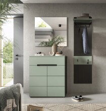 Garderoben-Set >Canu< in Basalt Grau / Smoke Green...