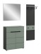 Garderoben-Set >Canu< in Basalt Grau / Smoke Green - 140x190x37cm (BxHxT)