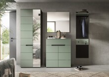 Garderoben-Set >Canu< in Basalt Grau / Smoke Green...
