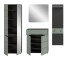 Garderoben-Set >Canu< in Basalt Grau / Smoke Green - 220x190x37cm (BxHxT)