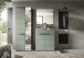 Garderoben-Set >Canu< in Basalt Grau / Smoke Green - 220x190x37cm (BxHxT)