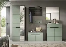 Garderoben-Set >Canu< in Basalt Grau / Smoke Green...