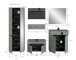 Garderoben-Set >Canu< in Basalt Grau / Smoke Green - 255x190x37cm (BxHxT)