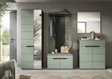 Garderoben-Set >Canu< in Basalt Grau / Smoke Green...