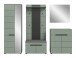 Garderoben-Set >Canu< in Basalt Grau / Smoke Green - 255x190x37cm (BxHxT)