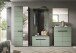 Garderoben-Set >Canu< in Basalt Grau / Smoke Green - 255x190x37cm (BxHxT)