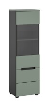 Vitrine >Canu< in Basalt Grau / Smoke Green -...