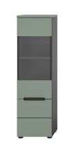 Vitrine >Canu< in Basalt Grau / Smoke Green -...