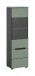 Vitrine >Canu< in Basalt Grau / Smoke Green - 36x125x33cm (BxHxT)