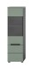 Vitrine >Canu< in Basalt Grau / Smoke Green - 36x125x33cm (BxHxT)