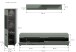 Wohnzimmer-Set >Canu< in Basalt Grau / Smoke Green - 221x141x33cm (BxHxT)