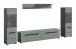 Wohnzimmer-Set >Canu< in Basalt Grau / Smoke Green - 272x141x33cm (BxHxT)