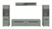 Wohnzimmer-Set >Canu< in Basalt Grau / Smoke Green - 272x141x33cm (BxHxT)