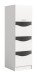 Wäscheschrank >Free< in Weiß - 60x196x68cm (BxHxT)
