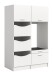 Waschmaschinenumbauschrank >Free< in Weiß - 126x195x68cm (BxHxT)