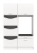 Waschmaschinenumbauschrank >Free< in Weiß - 126x195x68cm (BxHxT)
