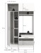 Waschmaschinenumbauschrank >Free< in Weiß - 116x195x68cm (BxHxT)