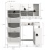 Waschmaschinenumbauschrank >Free< in Weiß - 126x195x68cm (BxHxT)