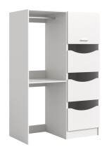 Waschmaschinenumbauschrank >Free< in Weiß - 126x195x68cm (BxHxT)