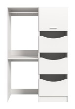 Waschmaschinenumbauschrank >Free< in Weiß - 126x195x68cm (BxHxT)