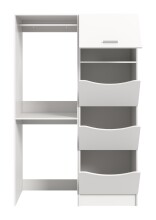 Waschmaschinenumbauschrank >Free< in Weiß - 126x195x68cm (BxHxT)